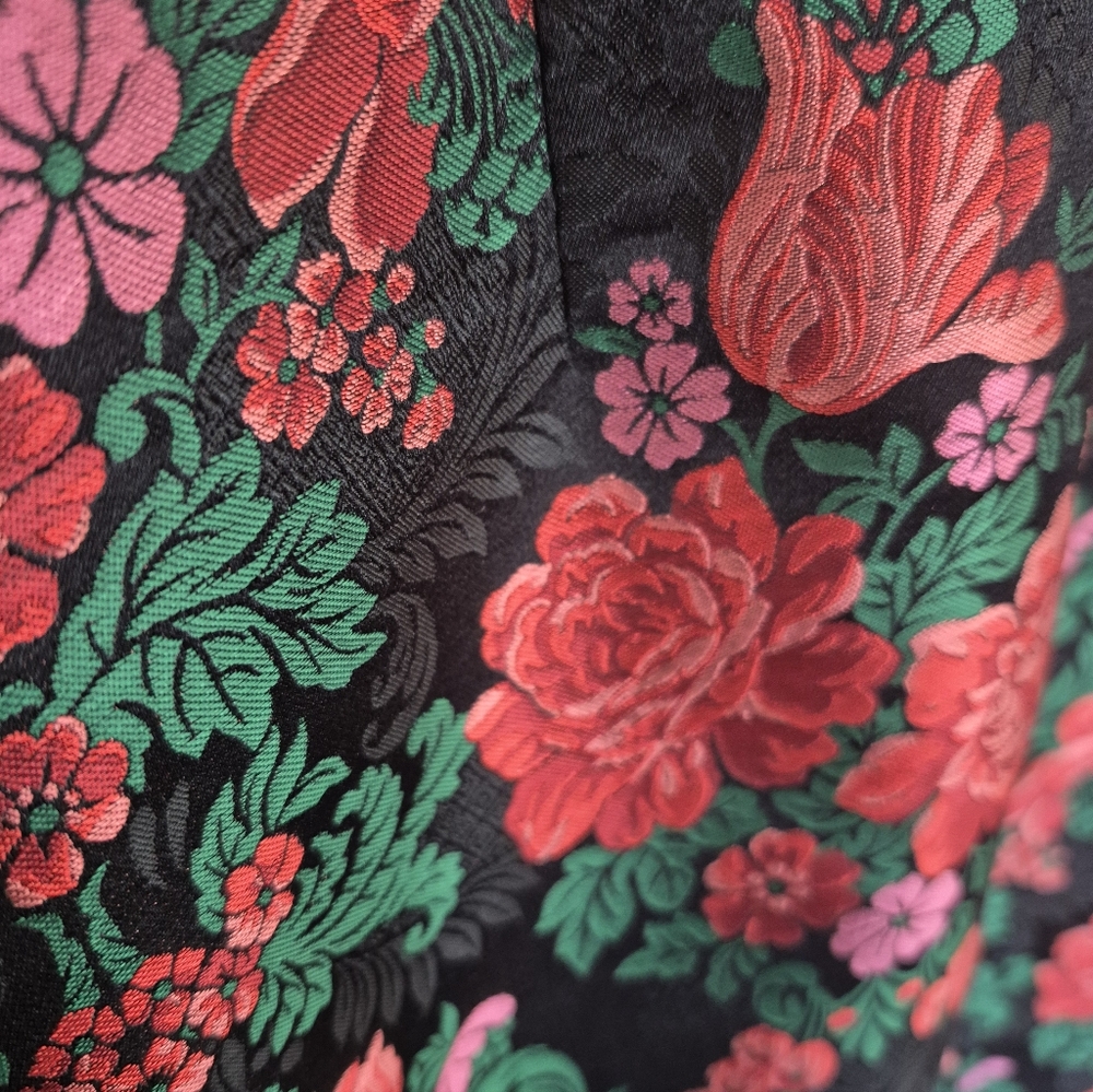 Dolce & Gabbana Dress Silk Blend Black Floral Mini ITALY Size 42 (M) - Picture 6 of 11